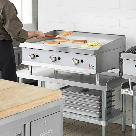 COOKING PERFORMANCE GROUP GM-CPG-36-NL 36in Gas Countertop Griddle with Manual Controls - 90000 BTU 351GMCPG36NL
